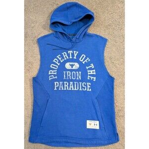 Under Armour Project Rock Property of Iron Paradise Sleeveless Hoodie Men's Med